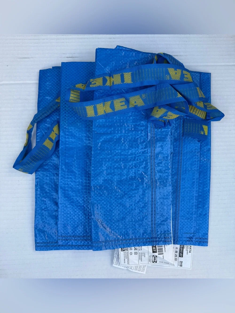 FOUR IKEA 10 gallon bags FRAKTA Set of 4️⃣ Blue Reusable Shopping Totes